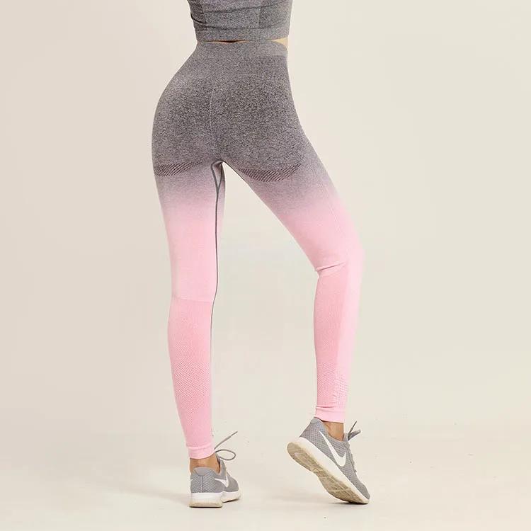 Sport Women Fitness Running Yoga Pants Sports High Waist Slim Tights Energy Elastic Seamless TrousersGym Girl Leggings