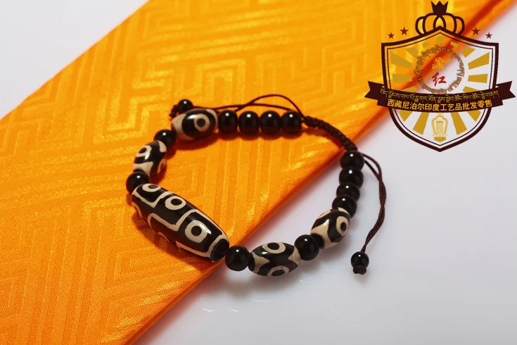 High quality Tibet Dzi Beads Bracelet Natural Stone 9 eyes and 3 Eyes Beads New Design Fengshui Beads Bracelet Free Shipping