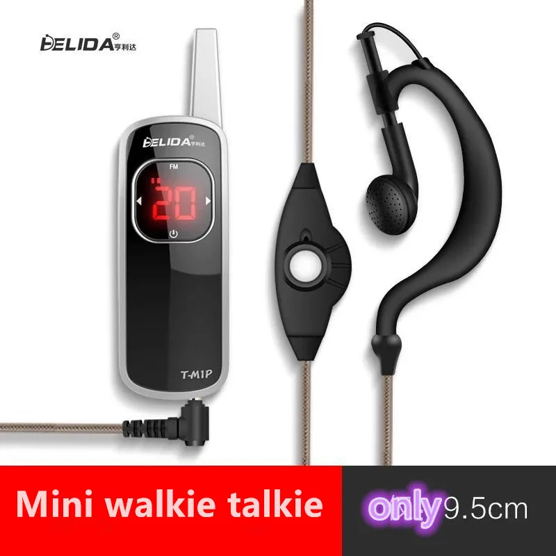 Super Tiny Ham Radio HELIDA T-M1P Kids Two Way Radio UHF 400-470MHz Mini Walkie Talkie With FM Radio Woki Toki