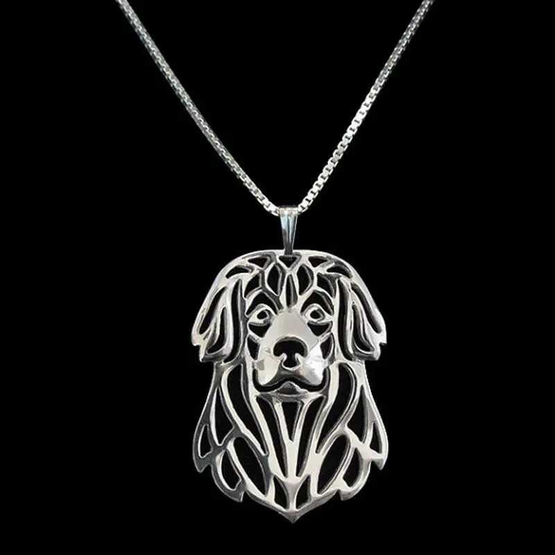 Women's Jewelry Alloy Leonberger Necklaces Lady Metal Pet Dog Pendant Necklaces Drop Shipping