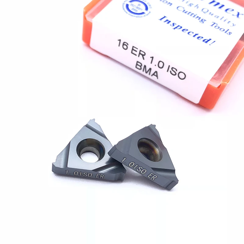 10pcs 16ER 1.5 ISO BMA 0.75 1.25 2.0 3.0ISO Carbide Inserts Thread Cutting External Turning Tool CNC Cutter Blade SER Turret