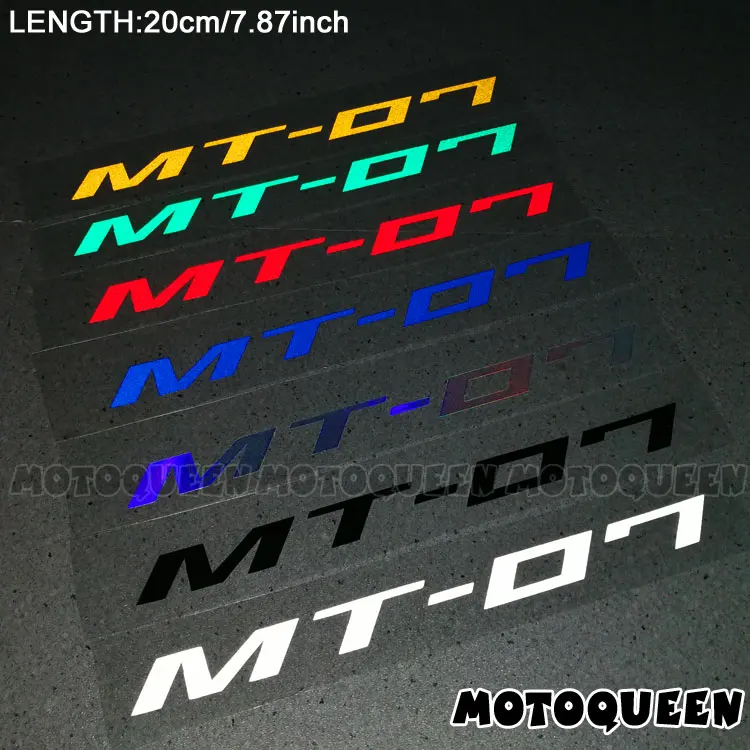 2PCS Reflective Motorcycle Wheels Fairing Helmet Tank Pad Decoration Logo Accessories Stickers Decals For YAMAHA MT-07 MT07