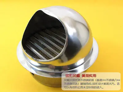 

Stainless Steel Air Outlets Ventilation Bull Nose Grilles 100,150,180