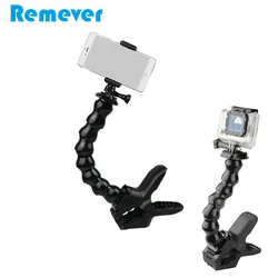 Flexible Gooseneck Monopod with Clamp Holder for Gopro Hero Sjcam Cameras Tripod Selfie Stick for Iphone Xiaomi Mobile Phone