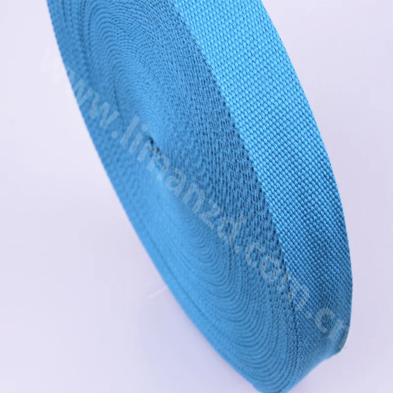 Sky Blue Cotton Webbing For Bag Strap Laptop Computer 3.8cm