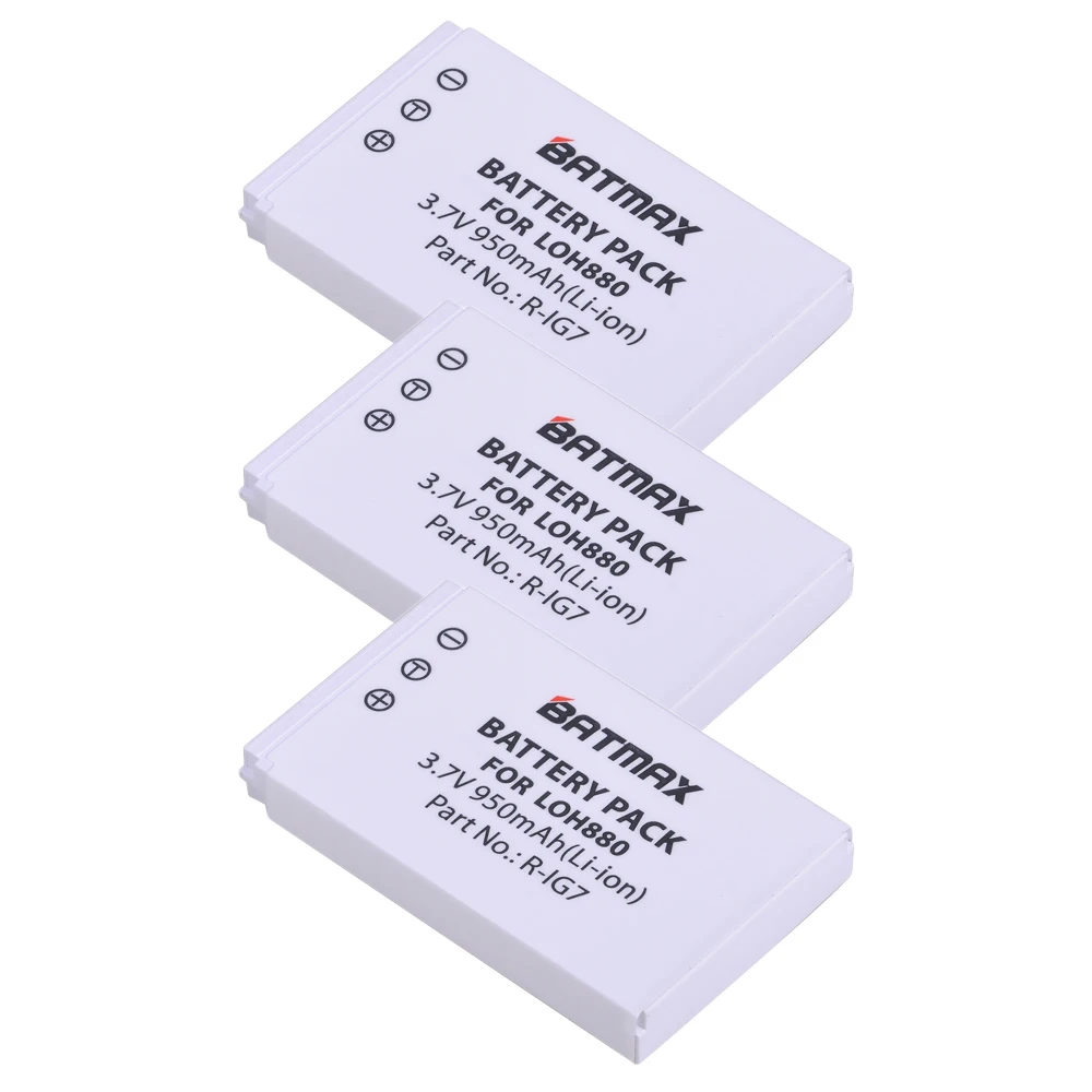 Batería de R-IG7 de 3 piezas para mando a distancia Universal Logitech Harmony One, 950, 900, 720, 850, 880, 885, 890 Pro, H880, mAh