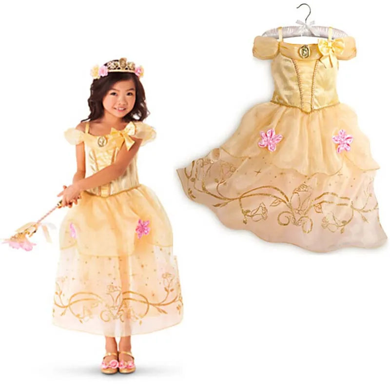 Girls Dresses 2018 Fashion Sofia Cinderella Rapunzel Belle Snow White for Kids Girls Party Dress Halloween Girls Cosplay Costume