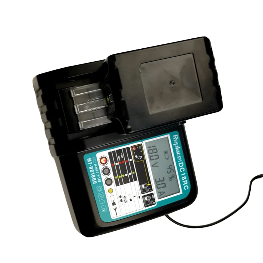 DC18RC Li-ion Battery Charger 3A Charging Current for Makita 14.4V 18V BL1830 Bl1430 Power Tool