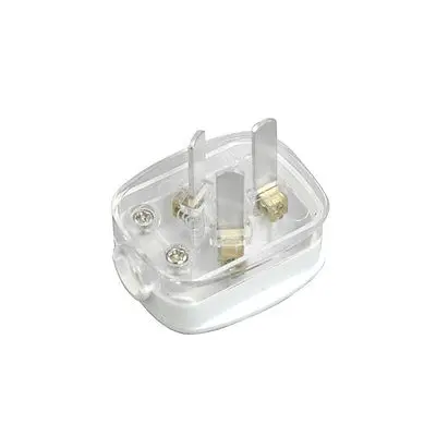 AC 250V 10A White Clear 3 Pin AU Power Plug Connector Head