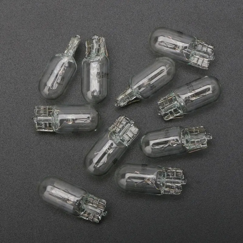 2/10Pcs T10/T20 W5W White Color 5W 194 Halogen Bulb Side Wedges Car Light Source Instrument Lamp dropshipping