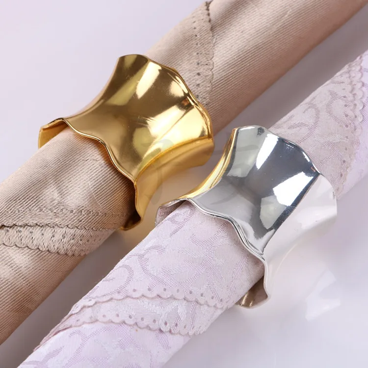 

12/PCS round western restaurant napkin ring model room hotel metal gold napkin buckle napkin ring