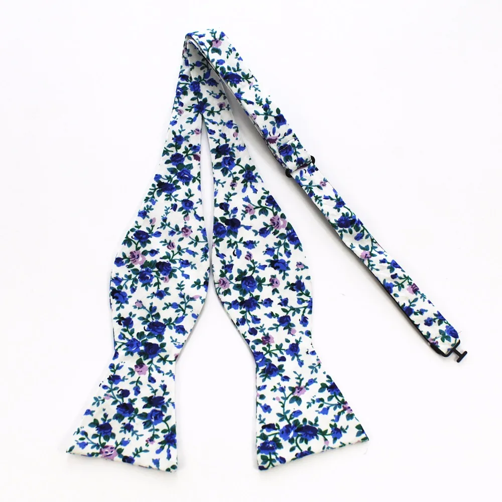 Ricnais Fashion New Cotton Self Tie Bow ties For Men Luxury Tie Floral Bowtie For Party Noeud Papillon Business Wedding