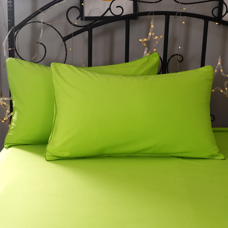 2 pieces 100% Polyester Solid color Super-soft Advanced Encryption Fabric Pillowcase 50 * 70cm Various specifications