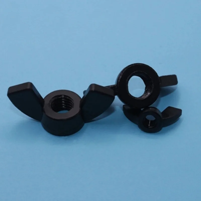 5pcs M4 M5 M6 M8 Plastic black nylon dish nut butterfly hand screw horn angle nuts