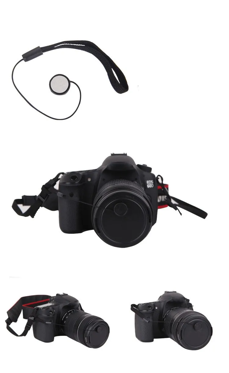 Camera Lens Cap Protection Cover 86mm 95mm 105mm Centre Pinch + Anti-lost Rope Factory Price for Canon Nikon Sony Accessories