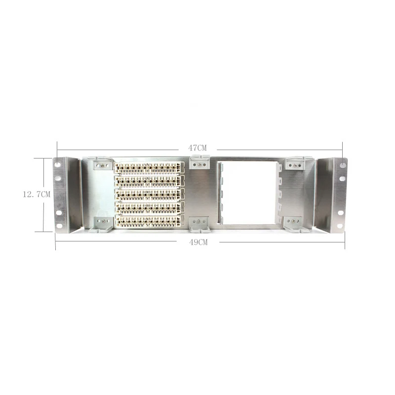 Rack Stainless steel 100 pairs telephone patch panel Krone voice module VDF Distribution Frame for 19-inch standard cabinets