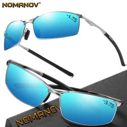 AL-MG Shield Men Women Polarized Mirror / Night vision lens Sunglasses Custom Made Nearsighted Minus Prescription Lens -1 to -6