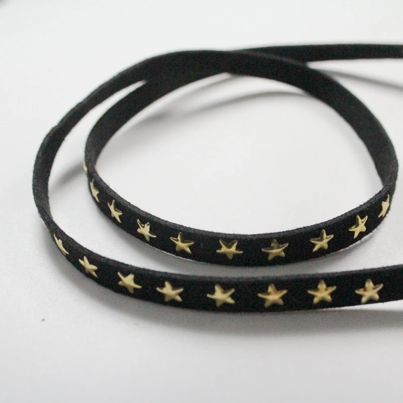 Chenille Ribbon Velvet Star Rivet Hearts Shape Band For Thigh Loops Collar Bracelet Diy Craft Harajuku Accessories