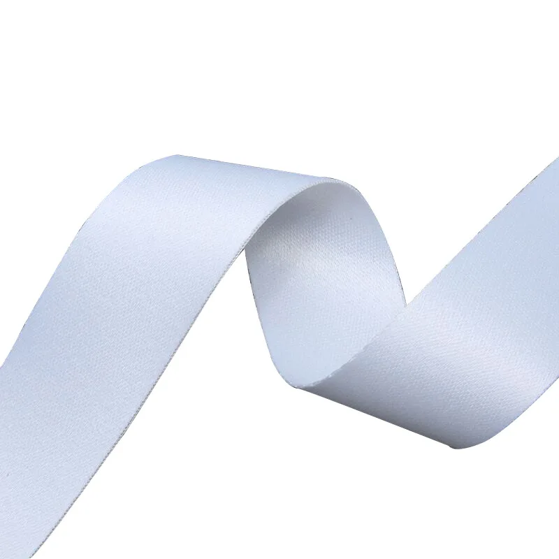 100meter 2.5cm wide  White  Hot Transfer  Belt Ribbon Thickening Luggage Embryo Belt Polyester Ribbon for Printing