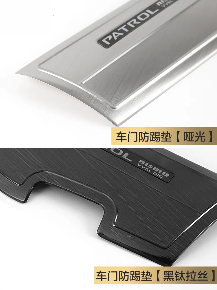 For Nissan Patrol Y62 2011-2019 Door anti-kick plate Anti-kick pad Patrol y62 Interior Mouldings Stainless steel 304