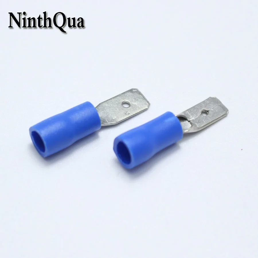 

50pcs 4.8mm Crimp Terminal 4.8 Male Pre-insulated Electrical Connectors for 16AWG - 14AWG Wire /1.5-2.5mm2 Cable IMax=15A