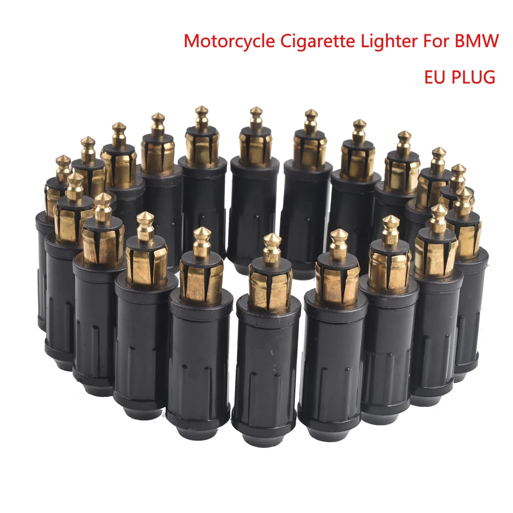 5/10/20PCS 12V 24V Motorcycle Cigarette Lighter EU Plug Refit Accessory Socket to Cigarette Lighter Converter For BMW Motorcycle