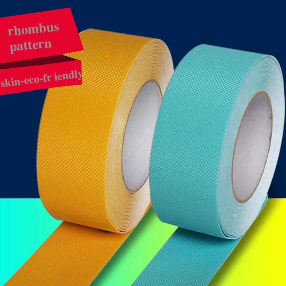 Adhesive Traffic Tape Anti-skid Grip Strips PEVA Rubber Tape 25 50 100mm x 5m Rhombus Pink Blue Black Gray Yellow Transparent