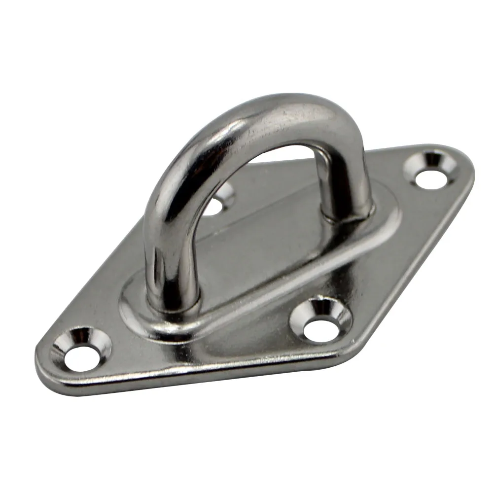 Heavy Duty Stainless Steel Pad Eye Plate 5mm 6mm 8mm Diamond Plate Shade for Marine Rowing Boat Sailboat Application