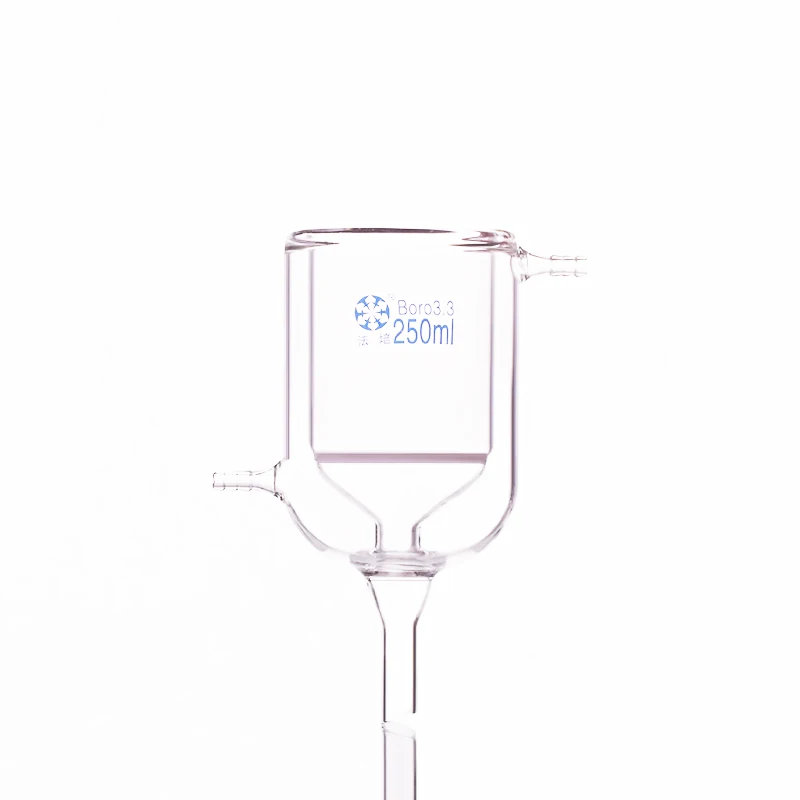 

Double deck sand core filter funnel,250ml,Jacketed glass sand plate bush funnel,Filtration funnel,Bush funnel