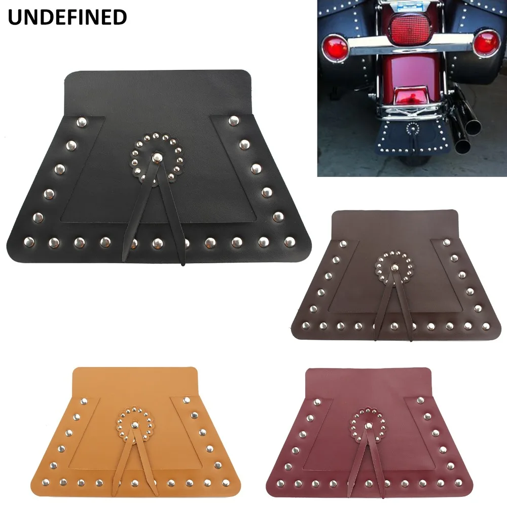 

Motorcycle Front Fender Flap PU Leather Fender Mud Flaps For Harley Touring Street Glide Road King Electra Glide Universal