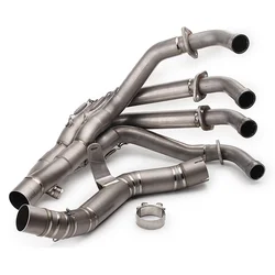 Motorcycle exhaust middle pipe titanium alloy full system for z900 front link Pipe tube slip-on 2017-2022