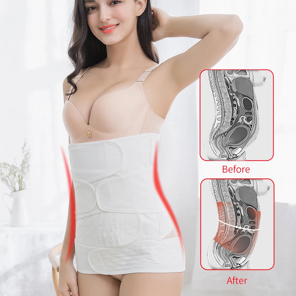 2in1 Postpartum Belt Body Recovery Shapewear Belly Slim Waist Cinchers Breathable Waist Trainer Corset Maternity Belly Belt Band