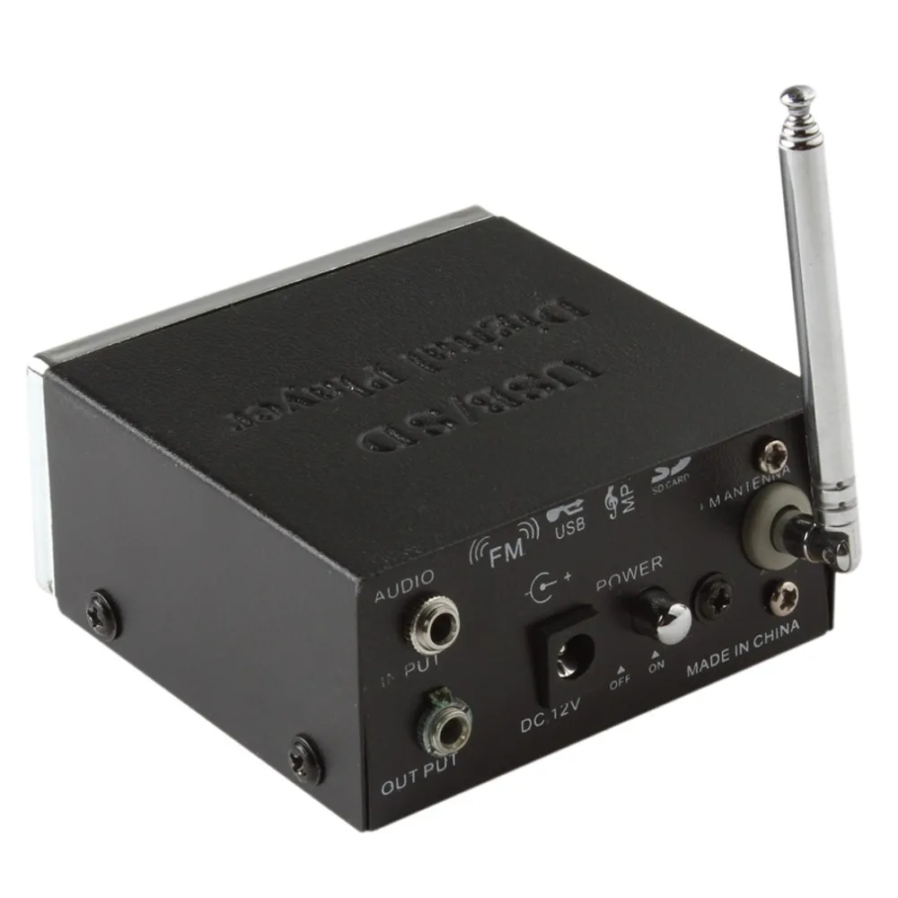 12V Auto Car Power Amplifier MP3 SD USB Audio Player Reader FM Radio 4-Electronic Keypad Support USB SD MMC Card with Remote
