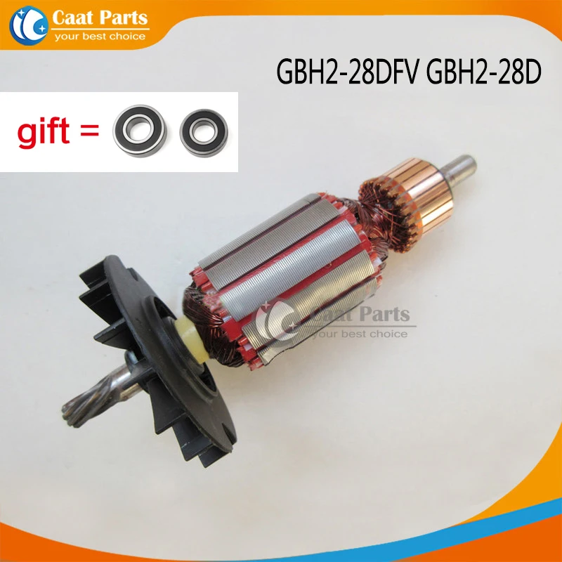 AC220V-240V 7Teeth Drive Shaft Electric Hammer Armature Rotor for Bosch GBH2-28 GBH2-28DFV GBH2-28D GBH2-28F