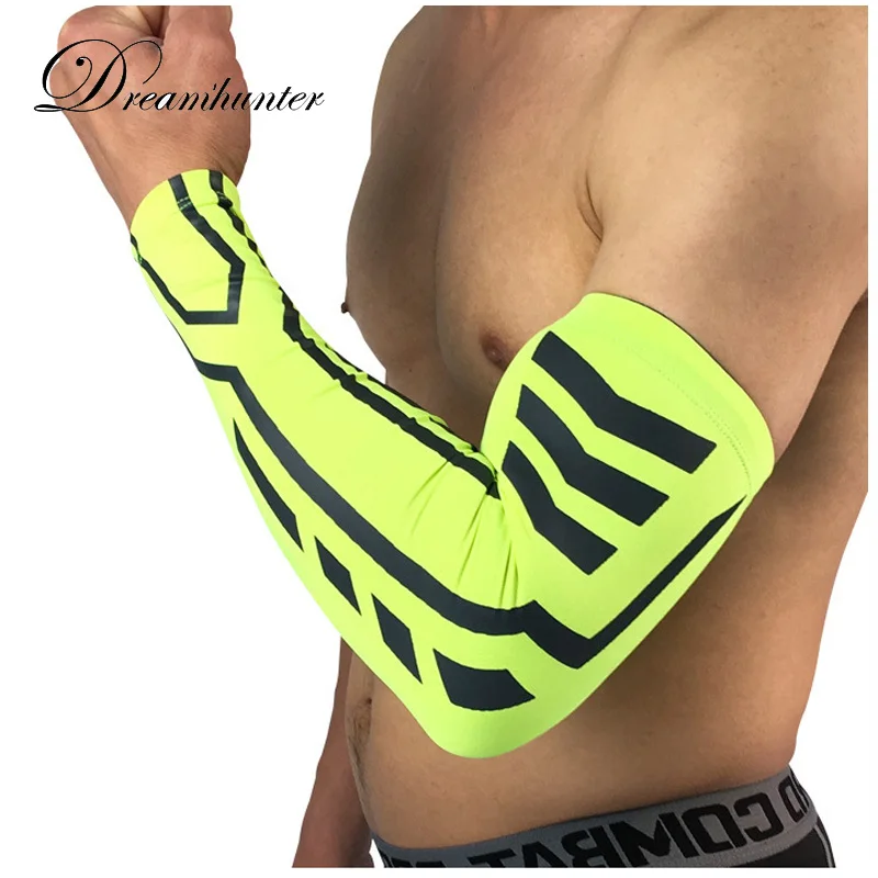 1 PCS High Elastic Arm Sleeves Brace For Basketball Compression Cycling Volleyball Arm Warmers Anti-Slip Running Sleeves Cover