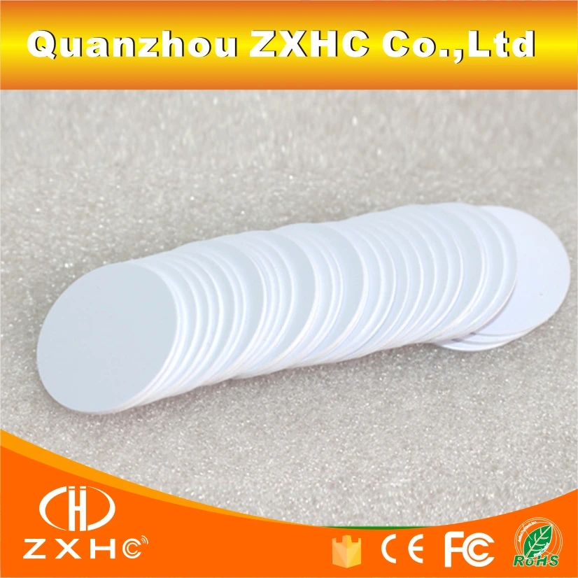 (10PCS/LOT) 125khz TK4100/EM4100 is Compatible RFID Tags Round Shape 25mmx1mm Waterproof PVC Small Coin Cards In Access Control