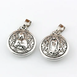 4Pcs Virgin Mary Religious Alloy Charm Pendant For Jewelry Making Findings 25.8x35mm A-480a