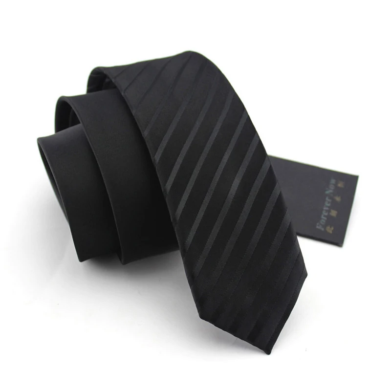 Classic Tie Men Fashion Business Black stripes Necktie 5.5cm Narrow edition Tie Commercial Shirt accessories Men‘s Gift With