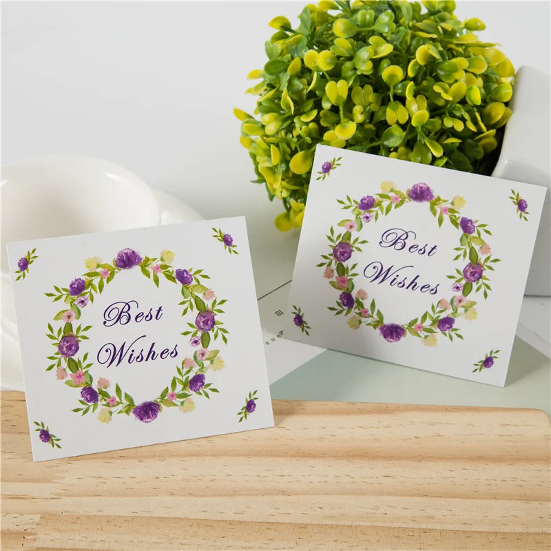 50 Pcs Kinds of Mini Greeting Cards Word Message Wishes Cards for Thank you Congratulation Anniversary Wedding Mother\'s Day