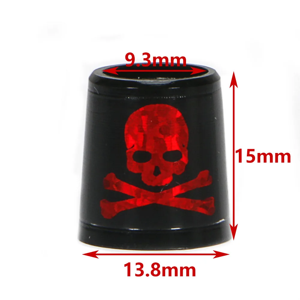 Free shipping GOLF ferrules for irons and wedges spec : inner * higher* outer size 9.3 *15*13.8 mm black with red  Skull