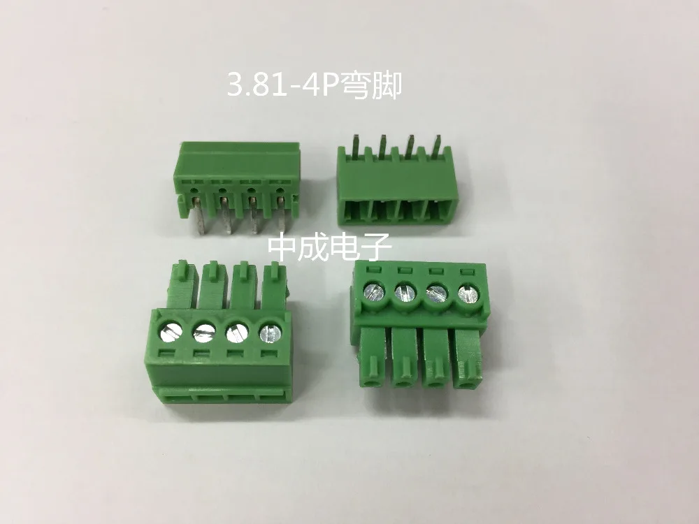 

200PCS 2EDGK-3.81-4P + 2EDGV-3.81-4P 2EDGK 2EDGV 4Pin 3.81mm Straight Pin Plug-in Screw Terminal Block ROHS