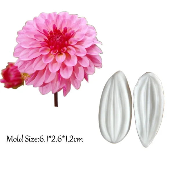 Dahlia Petal Veiners Silicone Molds Sugarcraft Mould Cake Decorating Tools Chocolate Gumpaste ,Fondant Tool CS272