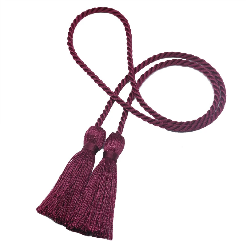 5PC Polyester Two Head Rope Tape Tassels Home Textile Curtain Clothing Pendant Craft Tassels DIY Clothing Decoration Material