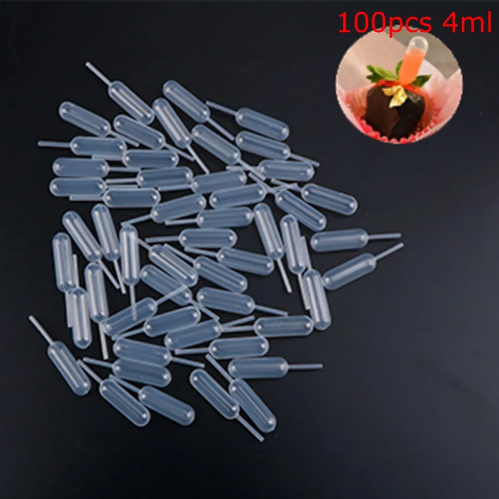 100PCS Practical 0.2ml Transparent Pipettes Disposable safe Plastic Eye Dropper Transfer Graduated Pipettes Educational Supplies