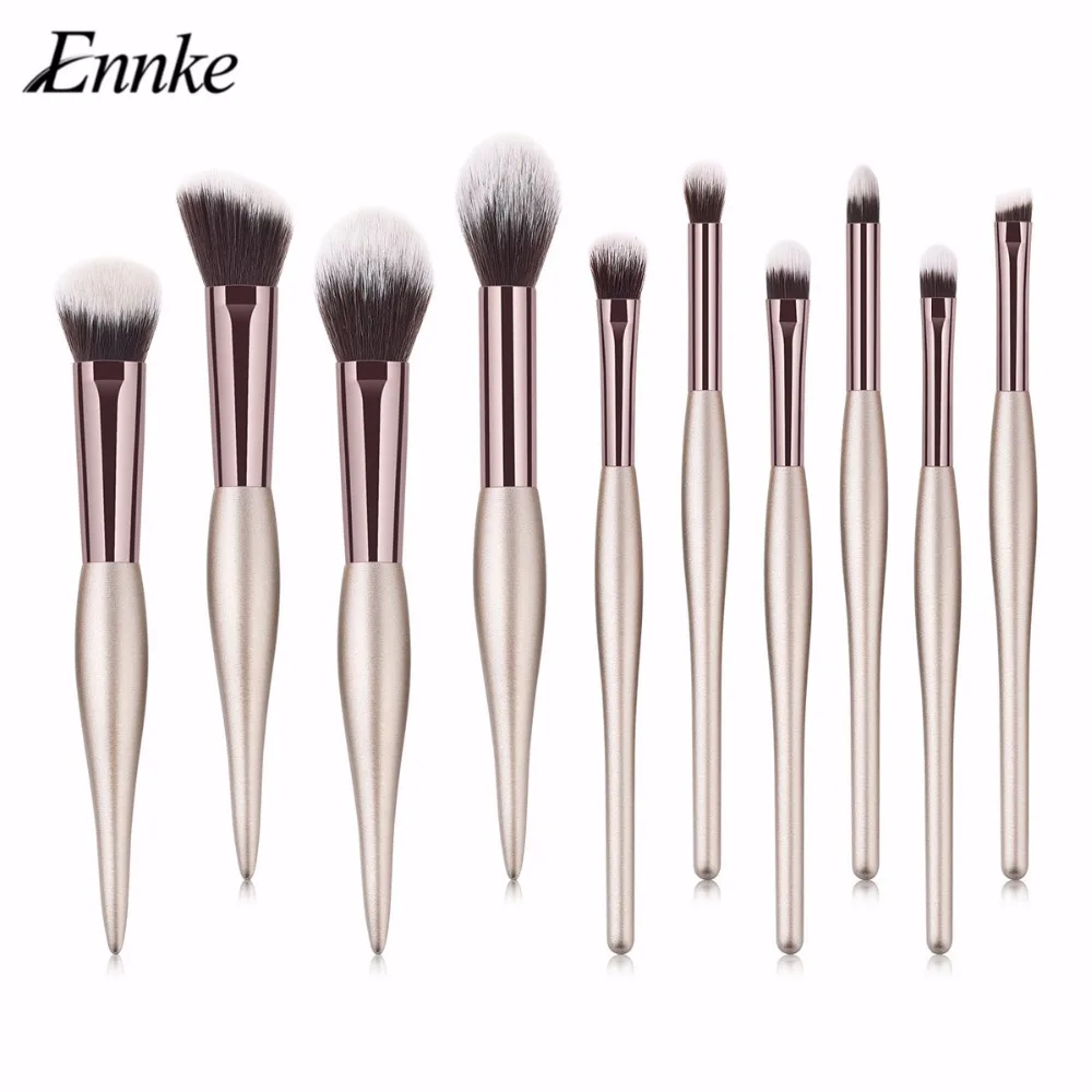 ENNKE Makeup Brushes 10 Pcs/Set Women's Fashion Beauty Tools Kits Flame Concealer Facial Blush Eyeshadow Micro Brushes Sets Kits