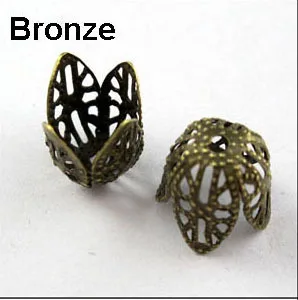 (60 pièces = 1Lot ! ) Bijoux en filigrane de 11MM, livraison gratuite, cône d'extrémité, perle en filigrane, or argent Bronze Nickel plaqué No.BC06