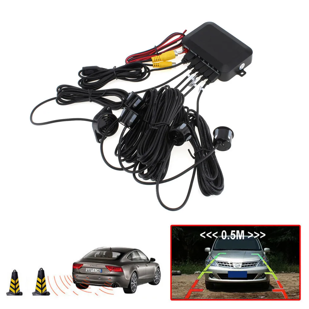 

Car Video Parking Sensor Reverse Backup Radar Assistance Auto parking Monitor Digital Display Step-up Alarm System