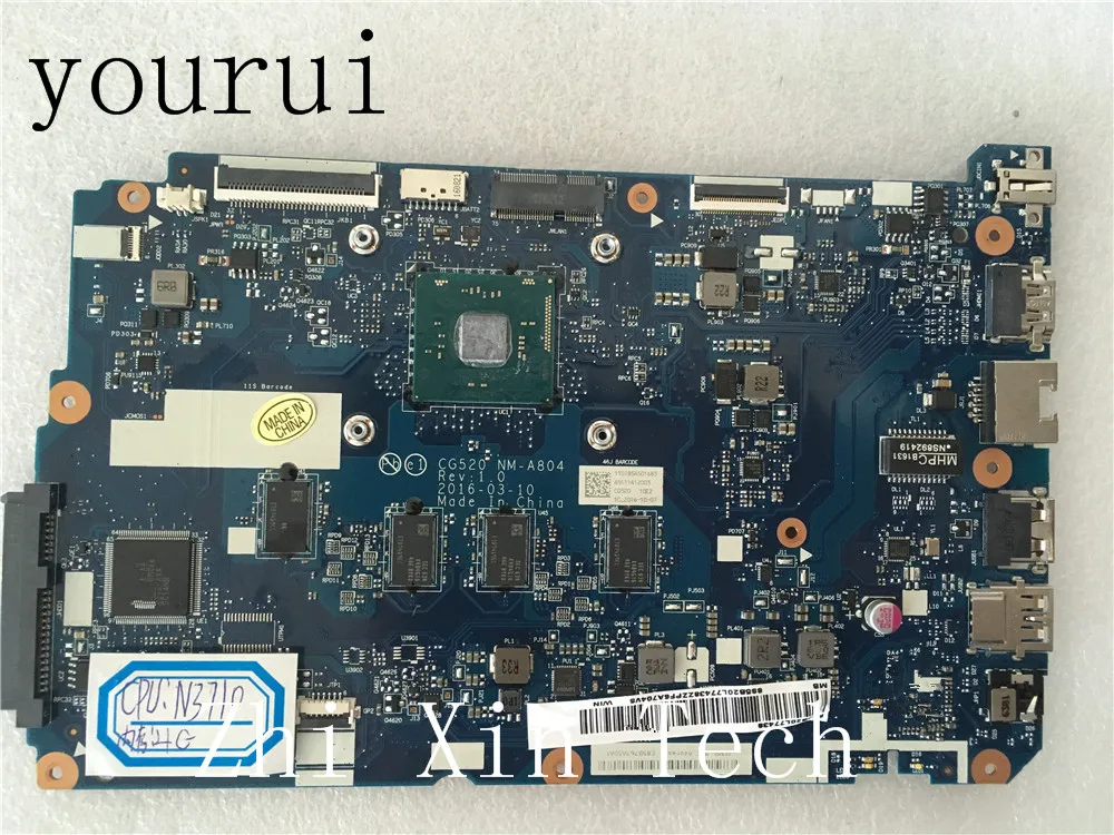 yourui CG520 NM-A804 For Lenovo IdeaPad 110-15IBR Laptop motherboard With N3710U CPU Test all functions 100%