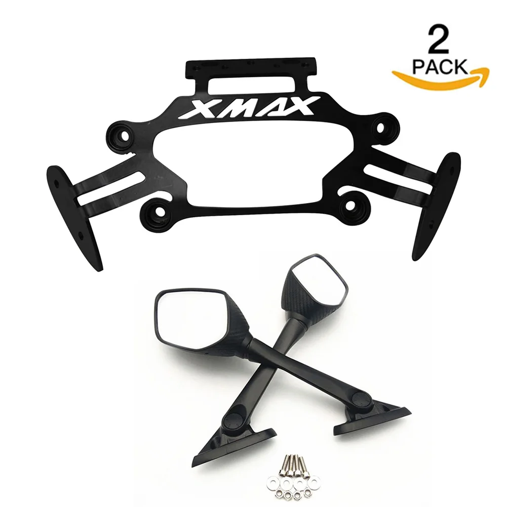 

Fit XMAX Motorcycle Side Mirrors GPS Navigation Bracket Holder Set Semspeed For Yamaha XMAX250 XMAX300 XMAX125 XMAX400 2020