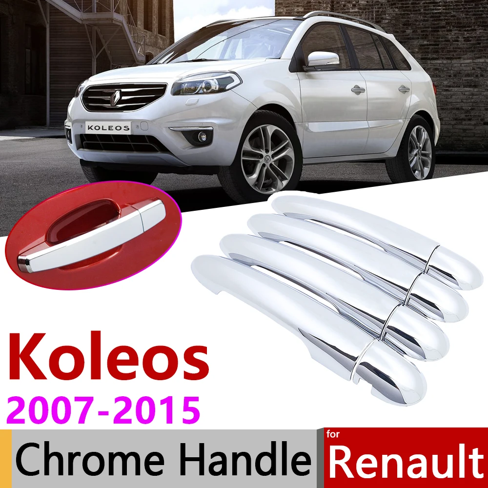 

for Renault Koleos Samsung QM5 I MK1 2008~2015 Chrome Door Handle Cover Car Accessories Stickers Trim Set 2009 2011 2013 2014